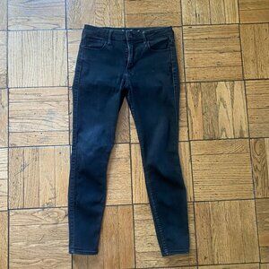 Hollister High Rise Super Skinny Jeans Black 27x26
